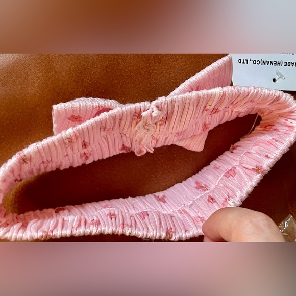 BNWT! Unbranded Sample,🦄🌸 printed, yummy rib infant/toddler headband self bow - Picture 7 of 9